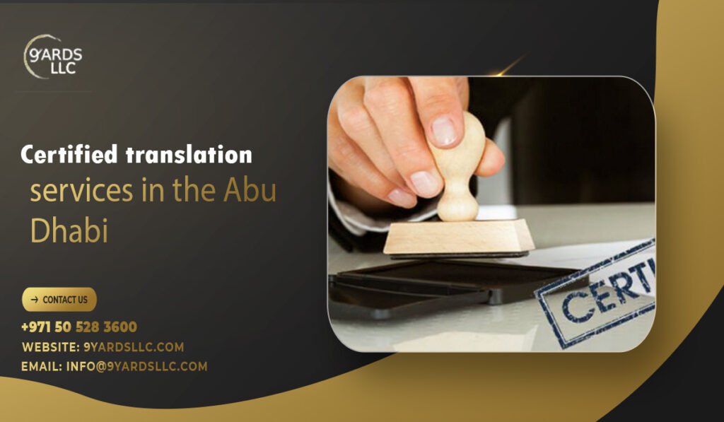 Certified translation services in the Abu Dhabi