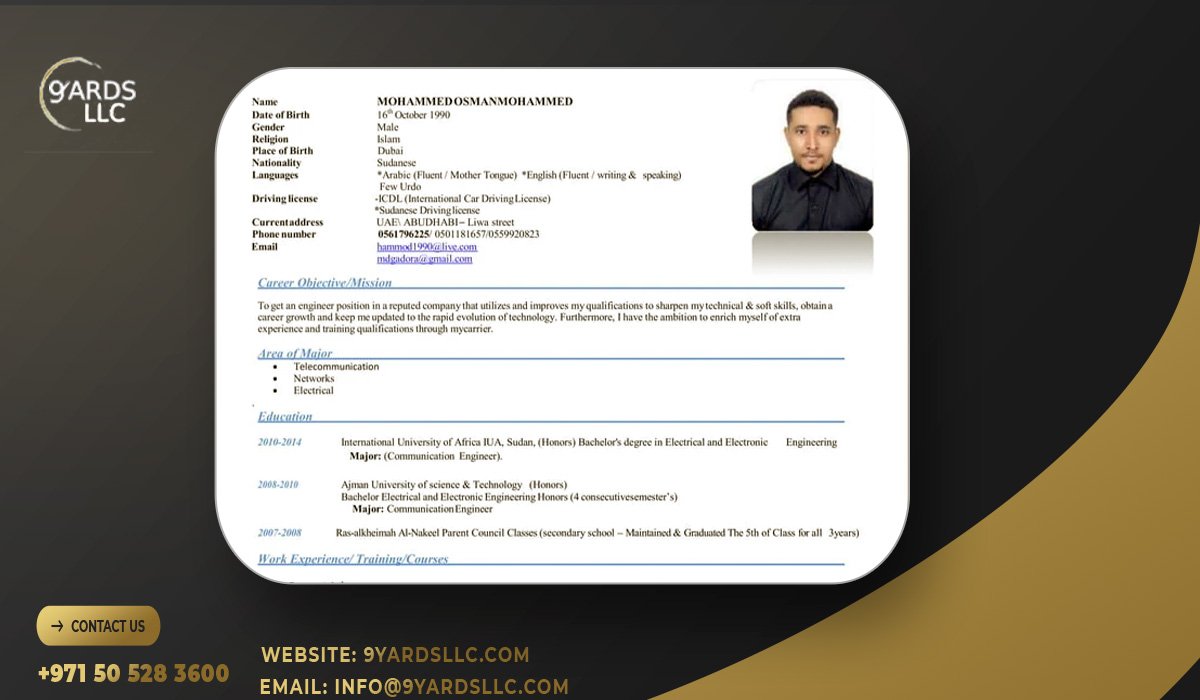 What Are the Main Features of a Dubai CV Writing Template